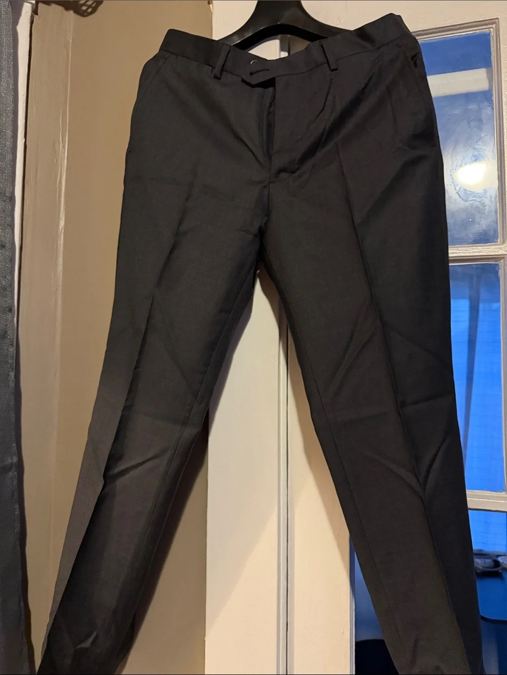 Men's Tailored Charcoal Two-Button Suit Jacket and Pants